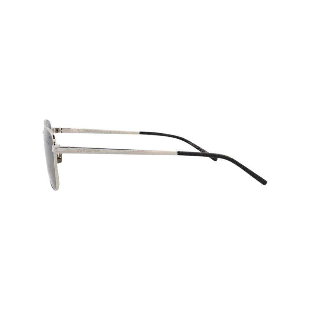 Saint Laurent Square-Frame Metal Sunglasses Silver Unisex-Adult - Picture 3 of 6